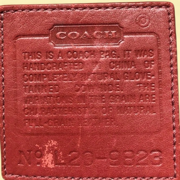 Coach Vintage Red Leather Duffle Sac Bucket Bag - Picture 12 of 13